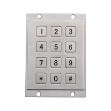 Metal USB Keyboard With 12 Keys 3x4 Keypad Industrial Mini Numeric Keypad