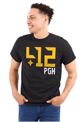 Cool Pittsburgh Pennsylvania 412 Area Code Womens or Mens Crewneck T Shirt Tee
