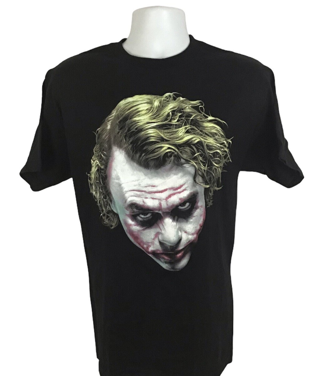 2008 Batman The Dark Knight Joker Heath Ledger Movie Promo T-Shirt