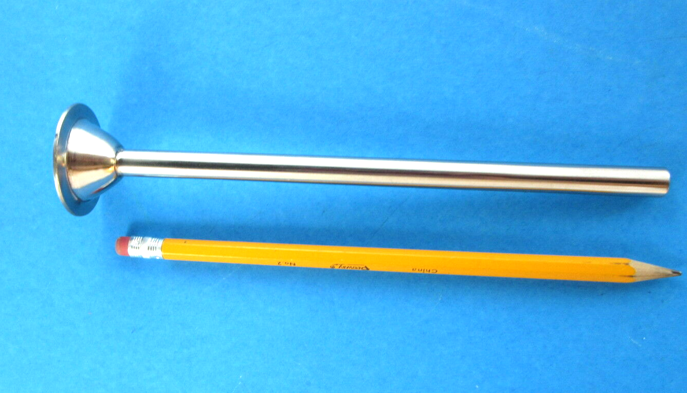 3/8" (9mm) 1 9/16" base Stainless Steel sausage stuffer tube funnel