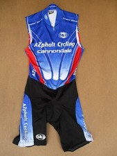 AZphalt Cycling Club Cannondale Garneau Body Skinsuit, Padded Riding Suit, XL