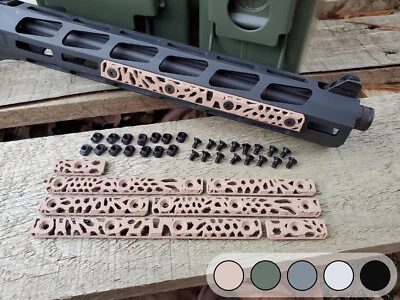 SMARTIE CUSTOMS Kryptek Style Assorted Size M-LOK MLOK Handguard Rail Slot Cover - w/Hardware