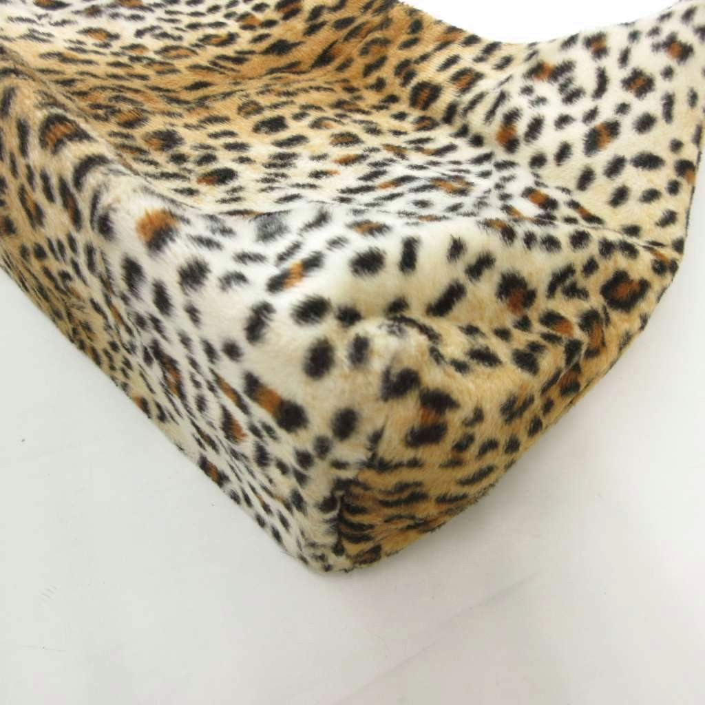 OSAM Handbag Shoulder Leopard Pattern Brushed Bei… - image 6