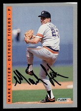 1993 Fleer Baseball #608 Mark Leiter Signed Autograph (no COA)