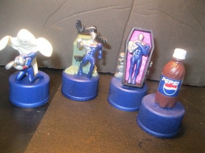 Pepsiman   ''3 Different Halloween Bottle Top Figures Great Condition  From Japan