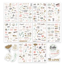 Hochzeit Sticker Gästebuch (325 Motive) Aufkleber Hochzeit Vintage Scrapbooking