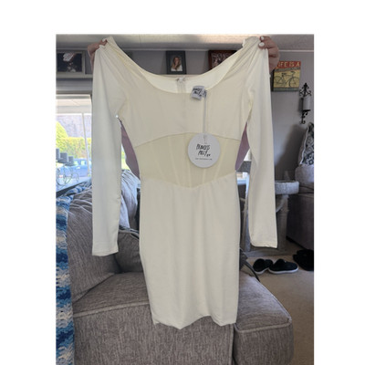 Princess Polly White Stretch Bodycon Dress Long Sleeve Boat Neck XS Women | eBay Princess Polly White Stretch Bodycon Dress Long Sleeve Boat Neck XS Women | eBay