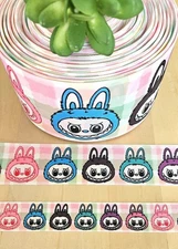 7/8, 1.5 & 3" (1 YD) Labubu Grosgrain Ribbon The Monsters Furry Forest Monsters
