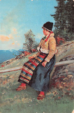 AXEL ENDER - NORWEIGEN? WOMEN - A SUPERB VINTAGE POSTCARD BY ENERET #244214