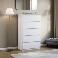 Image of Vida Designs Modern 5 Chest of Drawers Storage Tall Wide Bedroom Furniture