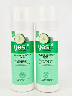 Yes To Cucumbers Color Treated Hair Protection Shampoo 16.9 oz Lot of 2