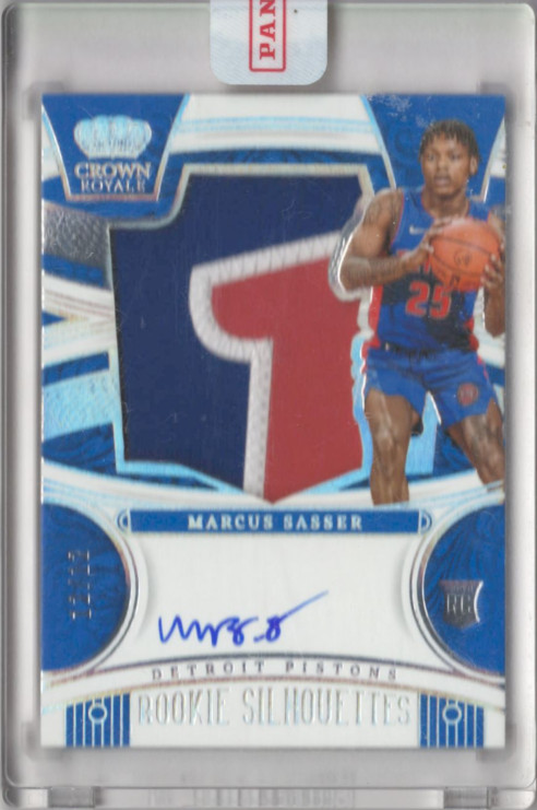 2023-24 Crown Royale Marcus Sasser Rookie Silhouettes FOTL Patch Auto #12/12 RPA