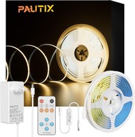 Pautix COB LED Streifen Bausatz WarmweißE 3000K,Dimmbar 10M 480Leds/M DC24V LED