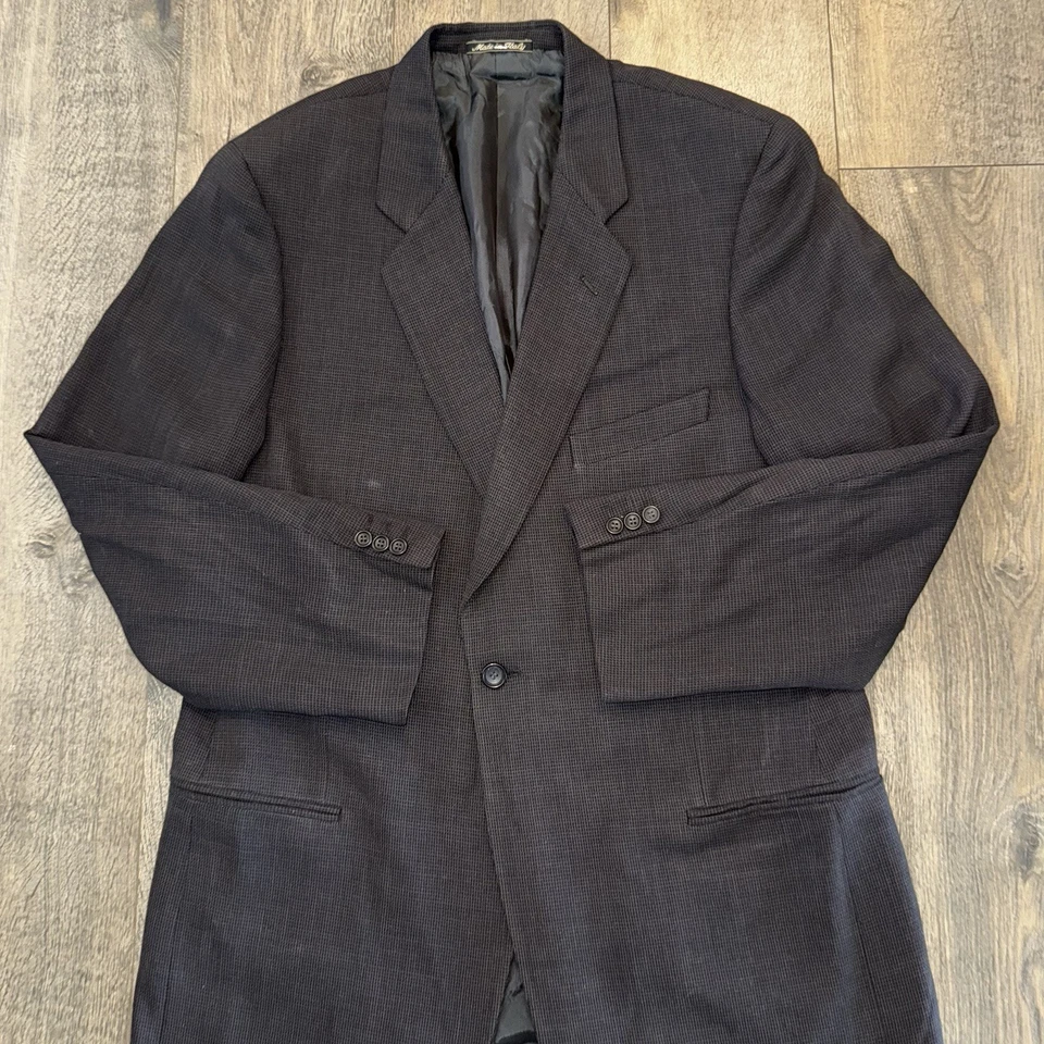 VTG Calvin Klein Men's Blazer 100% Virgin Wool Sport Coat Jacket 44L Italy Made - Image 2 of 4