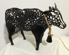 Large Wine Cork Cow Wine Cork Holder Hammered Metal