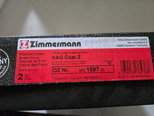 2x ZIMMERMANN Bremsscheibe COAT Z 600.1597.20 für SEAT AROSA VW GOLF PASSAT POLO
