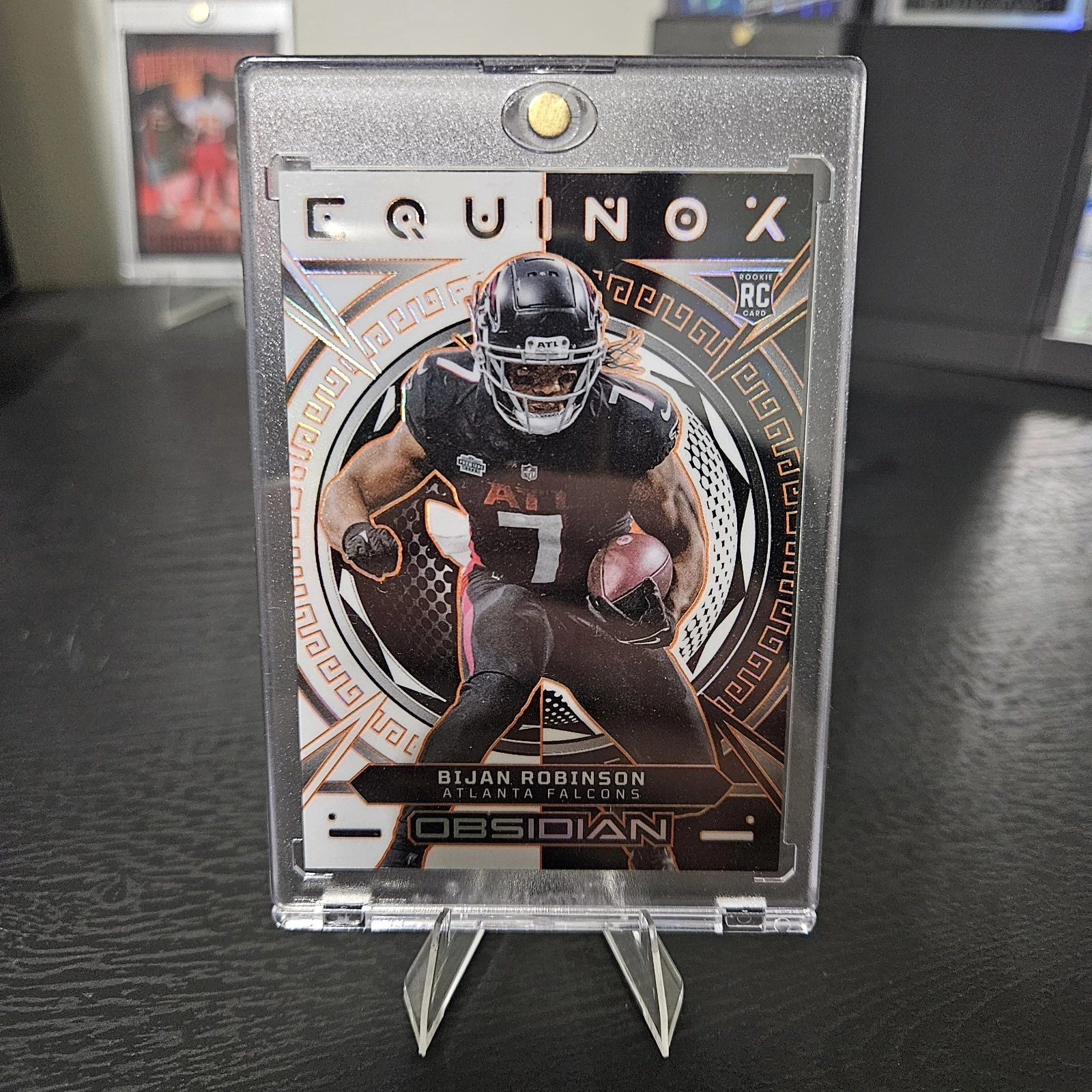 Bijan Robinson Panini Obsidian Equinox #1 Electric Etch Orange