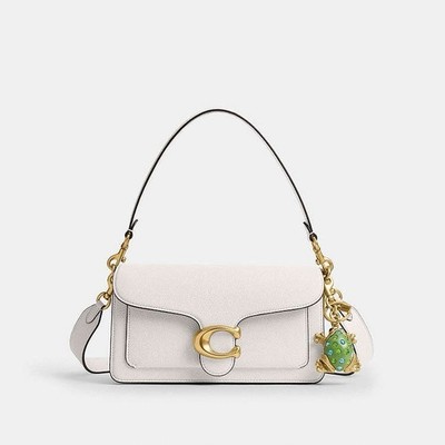 Coach FROG Green Crystals Keychain Bag Purse Key Charm Fob Brass