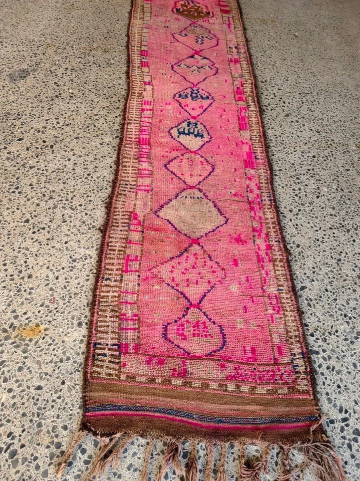 3x13 ft Turkish Antique runner Bohemian Runner rug Oushak rug Vintage Runner - Image 3 of 4