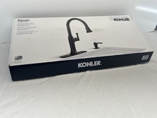 KOHLER Kanan Black Pull-down Kitchen Faucet 1PR33393-SS-BL-AA