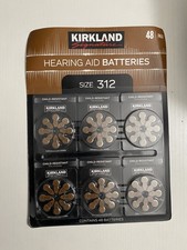 48ct Kirkland Signature Hearing Aid Batteries 312 Zinc Long Lasting NEW JUL2029