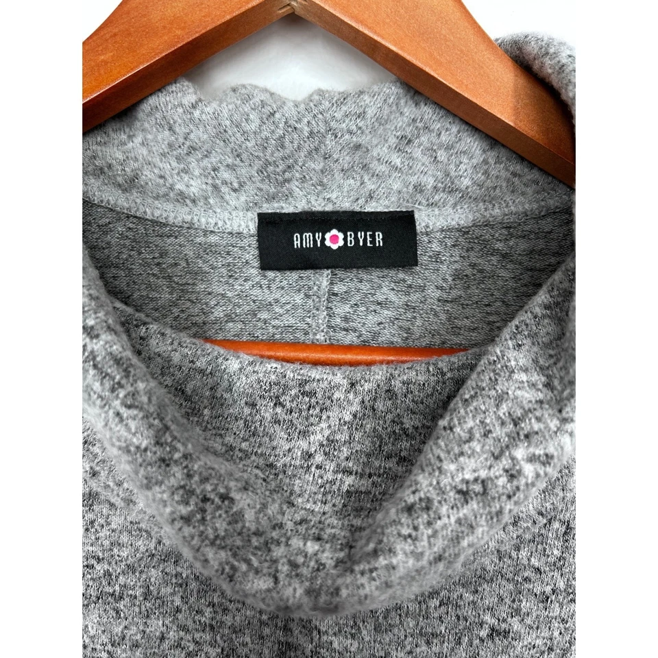 Suéter Amy Byer Gris Jaspeado Capucha Cuello Manga Larga Niña Talla XL Foto 2 de 4