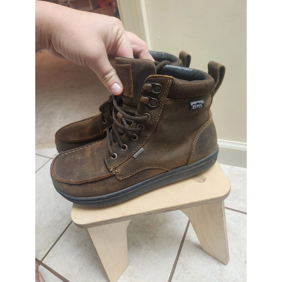 Botas de senderismo Lems Boulder impermeables de cuero para mujer talla 9,5 marrón Foto 2 de 4