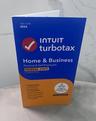 2024 Intuit Turbotax Home & Business Federal State Windows/Mac USA