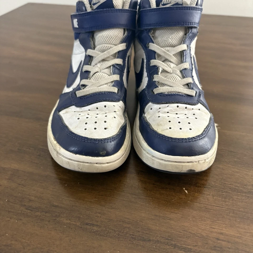 Nike Court Borough Mid 2 Kids Shoes Size 2 Color Blue & White CD7783 SB#5 - Image 4 of 4