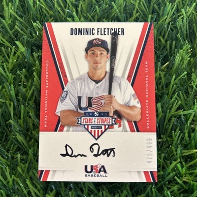 Dominic Fletcher 2019 USA Baseball Stars Stripes Auto CNT-DF Diamondbacks /499