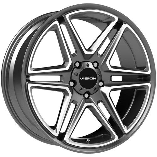 Vision 476 Vision 476 Wedge 22x9.5 5x115 +8mm Gunmetal Wheel Rim 22