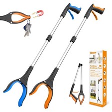 32" Grabber Reacher Tool, 2-Pack Foldable Reacher Grabber Pickup Tool with 36...