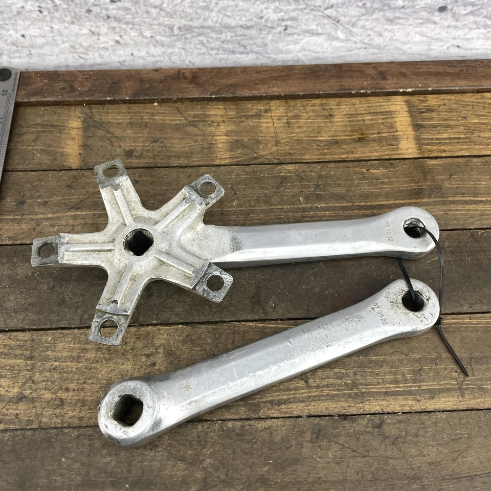 Brazos de manivela vintage Primo BMX 175 mm cuadrados cónicos bielas de 5 pernos aleación 1997 Foto 3 de 4