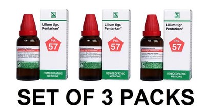 Lilium tigrinum Pentarkan Drops   Vaginal Secretion Support   Pack of 3 × 30 ml