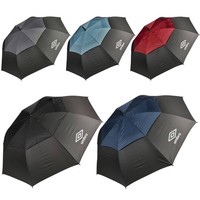 Umbro 120cm Golf Umbrella Large Windproof Double Canopy Auto Open Storm 8 Rib