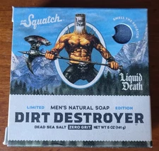 Dirt Destroyer - Liquid Death - Dr. Squatch Dr Squatch- SOLD OUT Ltd Ed Bar Soap