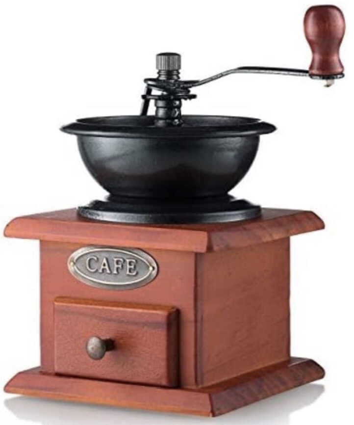 Gourmia GCG9310 Manual Coffee Grinder Artisanal Hand Crank Coffee Mill