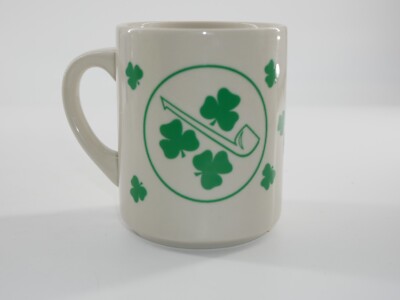 Vintage Irish Shamrock O'DUNK 'n O'BRIGHT 1994 Coffee Tea Cup Mug Syracuse NY