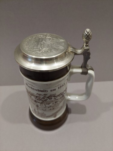 Vintage Beer Mug with lid. Original . Germany. NS - Picture 2 of 13
