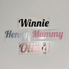 Personalised Custom Vinyl Decal Sticker Transfer Any Text Name Label Gift Tag B