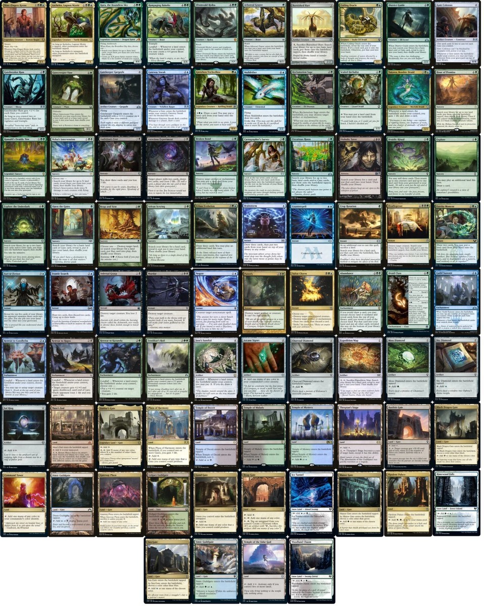 mtg how many lands in a 100 card deck MTG Commander Deck EDH Deck The Mycotyrant 100 Magic Cards Custom Deck –  Moonveil Games main image 0