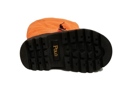 Polo Ralph Lauren Toddler's WHISTLER Pull-On Boots Neon Orange/Black 95286I a1 - Picture 5 of 6