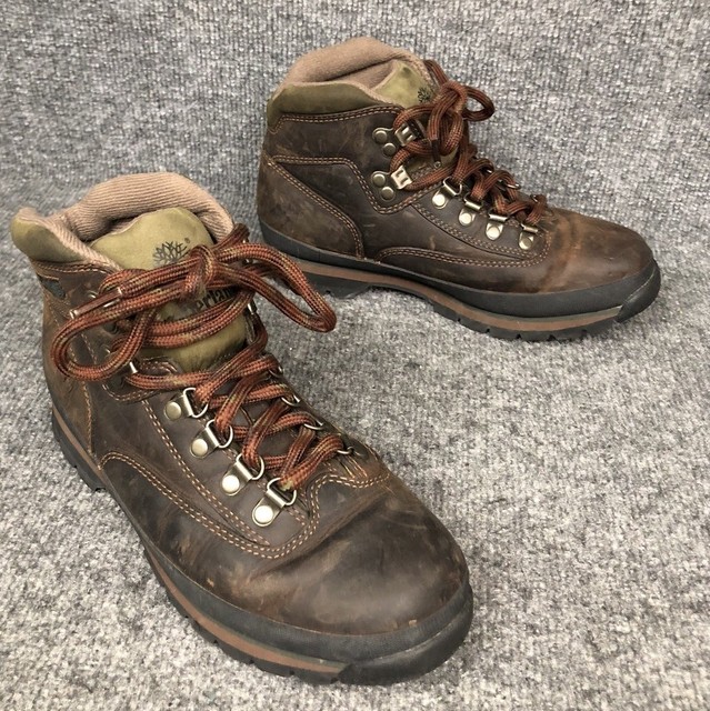 timberland women's euro hiker brown leather boots
