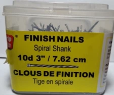 Finish Nails Spiral Shank 10d 3" Grip Rite 1.50kg 7.62cm 1 Box 