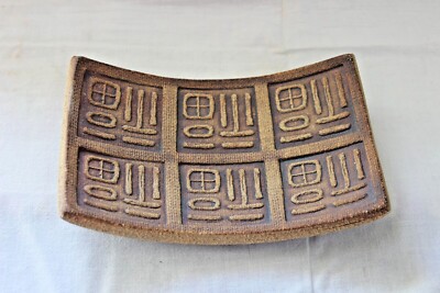  MID CENTURY MODERN ABSTRACT - California ART POTTERY BOWL ASHTRAY Wenzel?