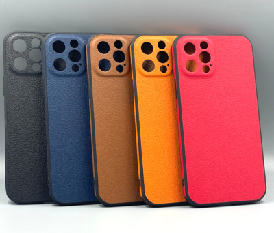 Hülle für iPhone X Xr Xs 11 12 Pro Max Mini - Kunstleder Handyhülle Kameraschutz
