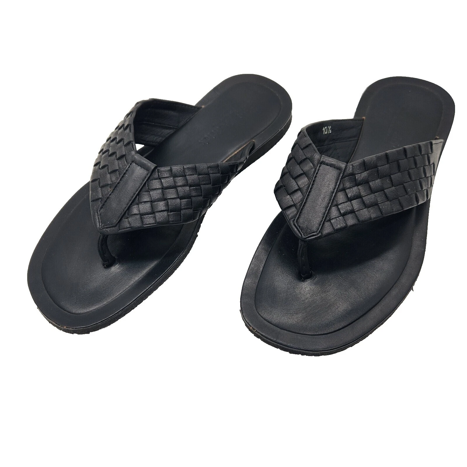 Sandálias Pretas de Espinha de Peixe para Homens