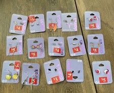 New Tags Claire  s Lot Of 15 Pierced Earrings Studs Hanging Girls Gifts Jewelry