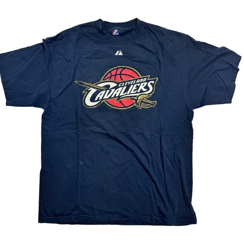 Cleveland Cavaliers NBA LeBron James #23 Navy Blue Casual T-Shirt VTG Basketball - Picture 1 of 5