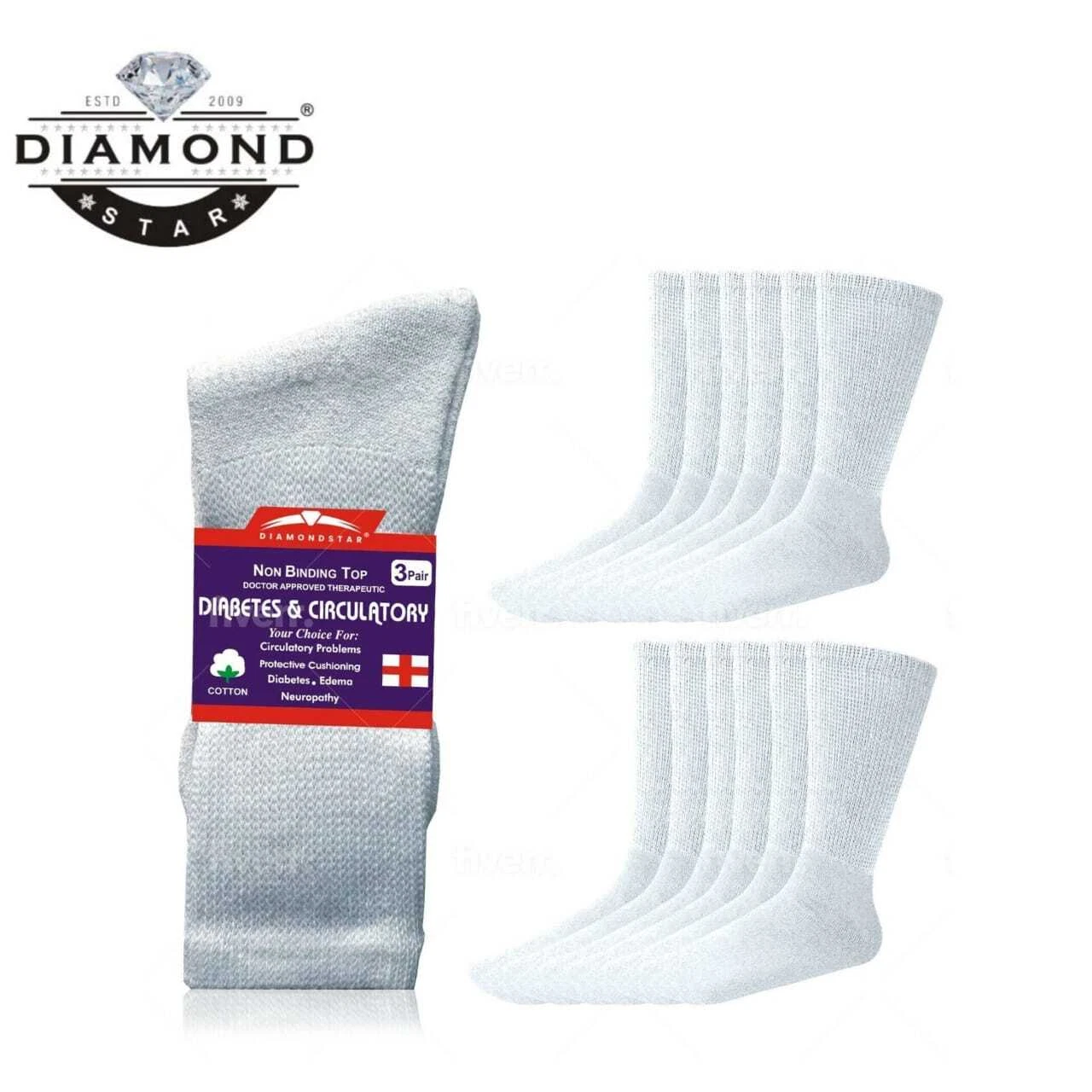 12 Pairs Health Circulatory Crew Cotton Diabetic Socks White 9-11 10-13 13-15
Opens in a new window